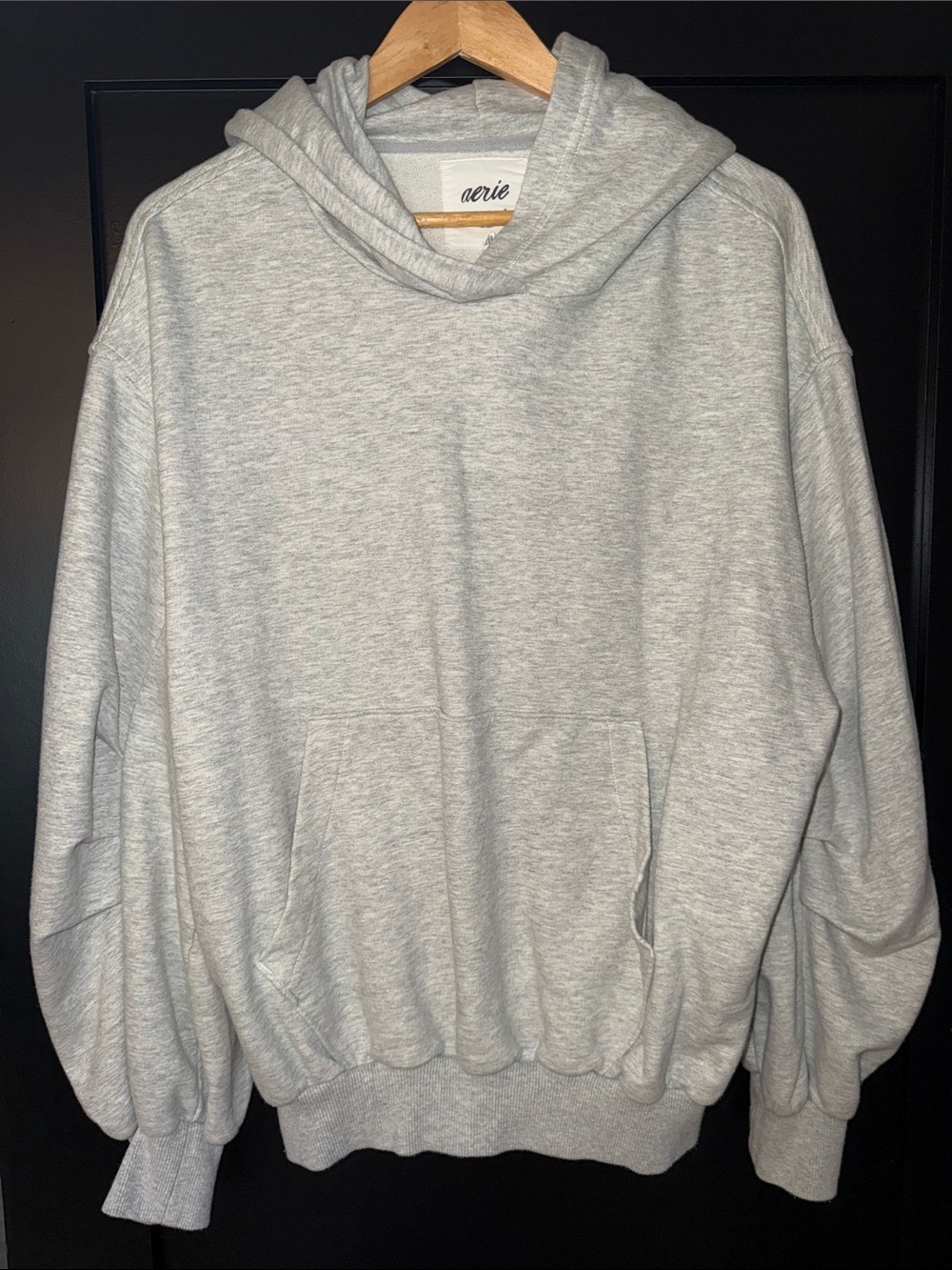 aerie Jet Setter Pullover Hoodie Heather Gray